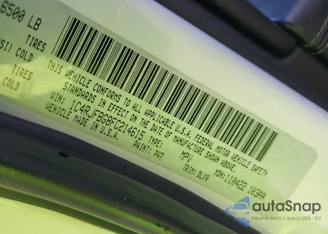 2015 Jeep Grand Cherokee Limited из США, поврежденный, VIN 1C4RJFBG8FC214615